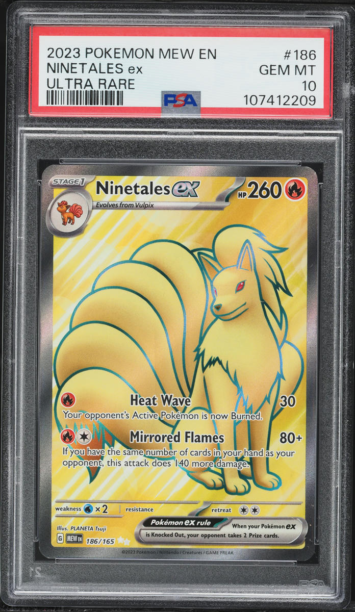 2023 Pokemon Scarlet & Violet 151 Full Art Ninetales ex #186 PSA