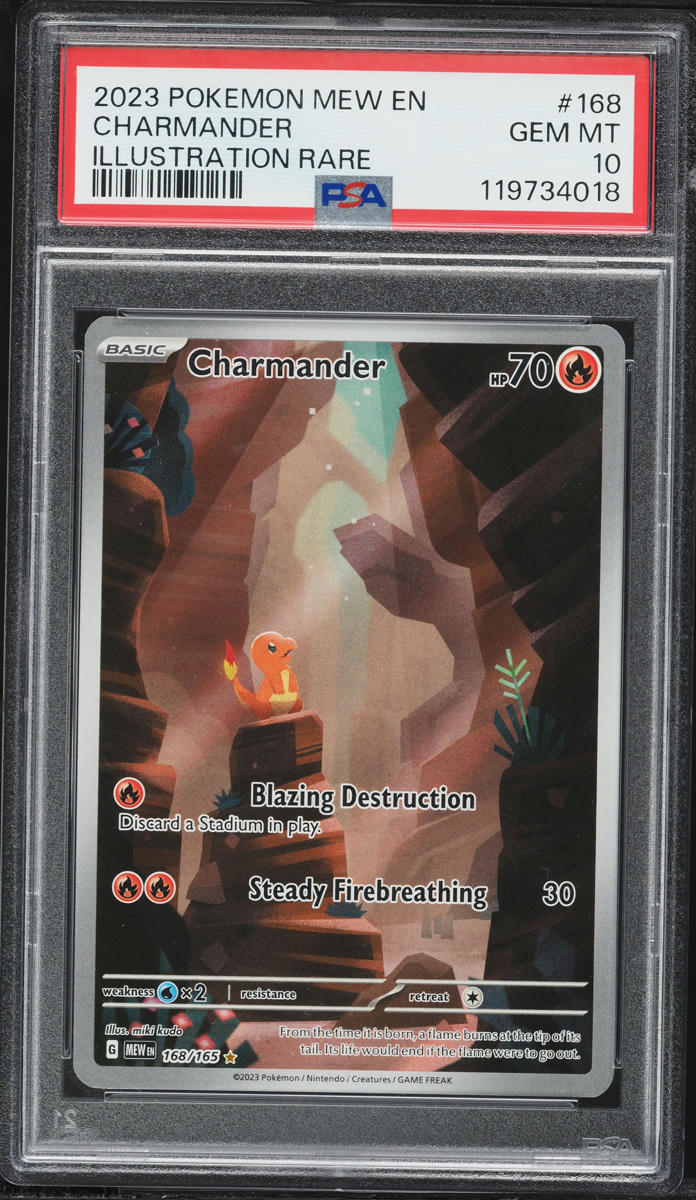 2023 Pokemon Scarlet & Violet 151 Illustration Rare Charmander #168 PSA 10 GEM MINT