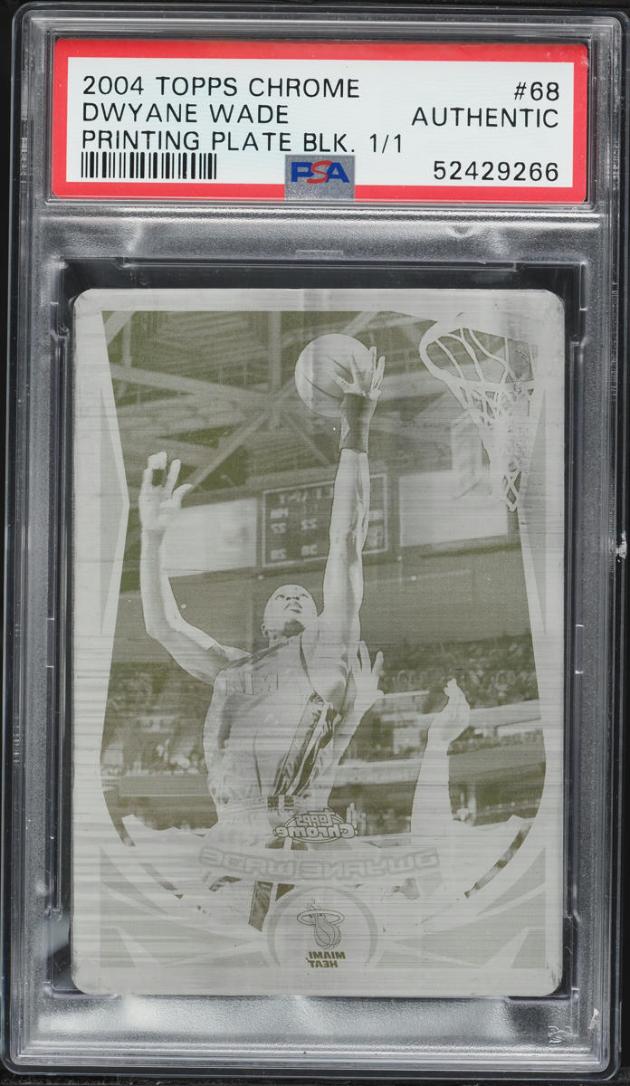 2004 Topps Chrome Printing Plate Black Dwyane Wade 1/1 #68 PSA AUTH