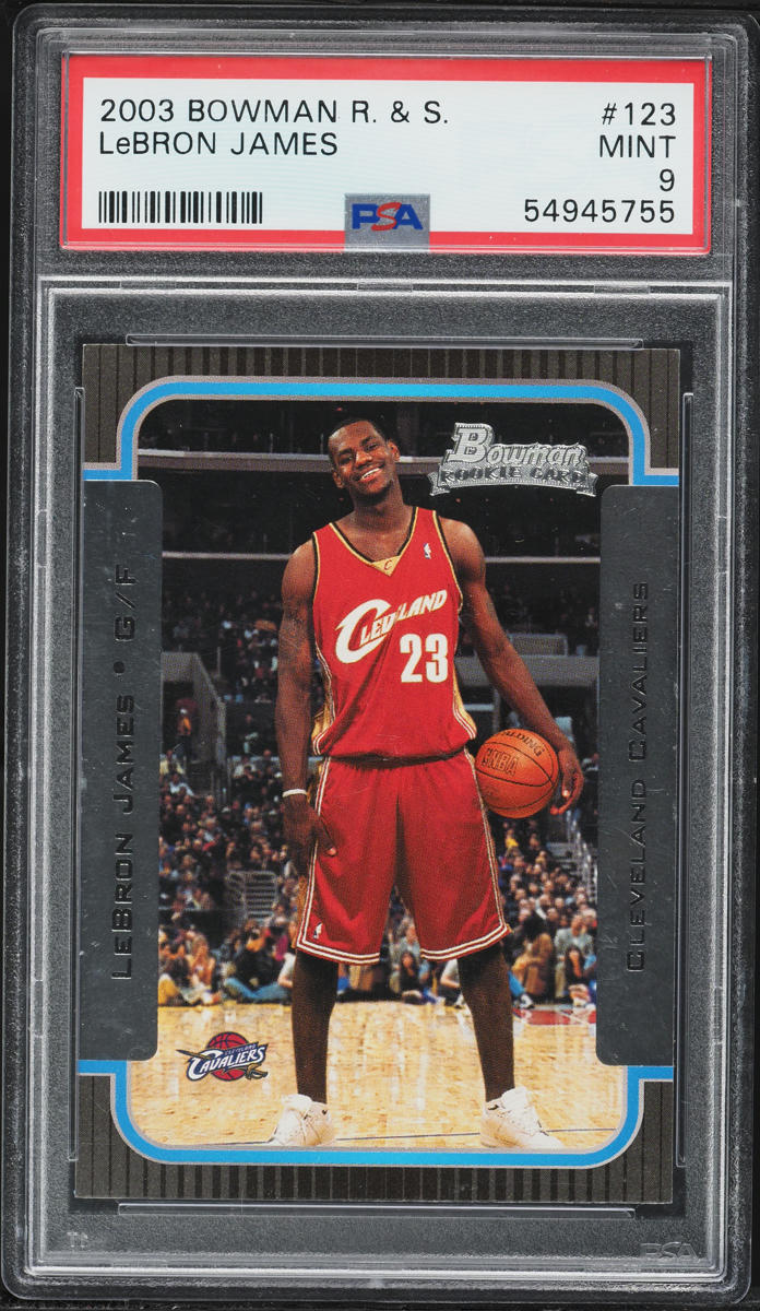 2003 Bowman Rookies & Stars LeBron James ROOKIE #123 PSA 9 MINT on