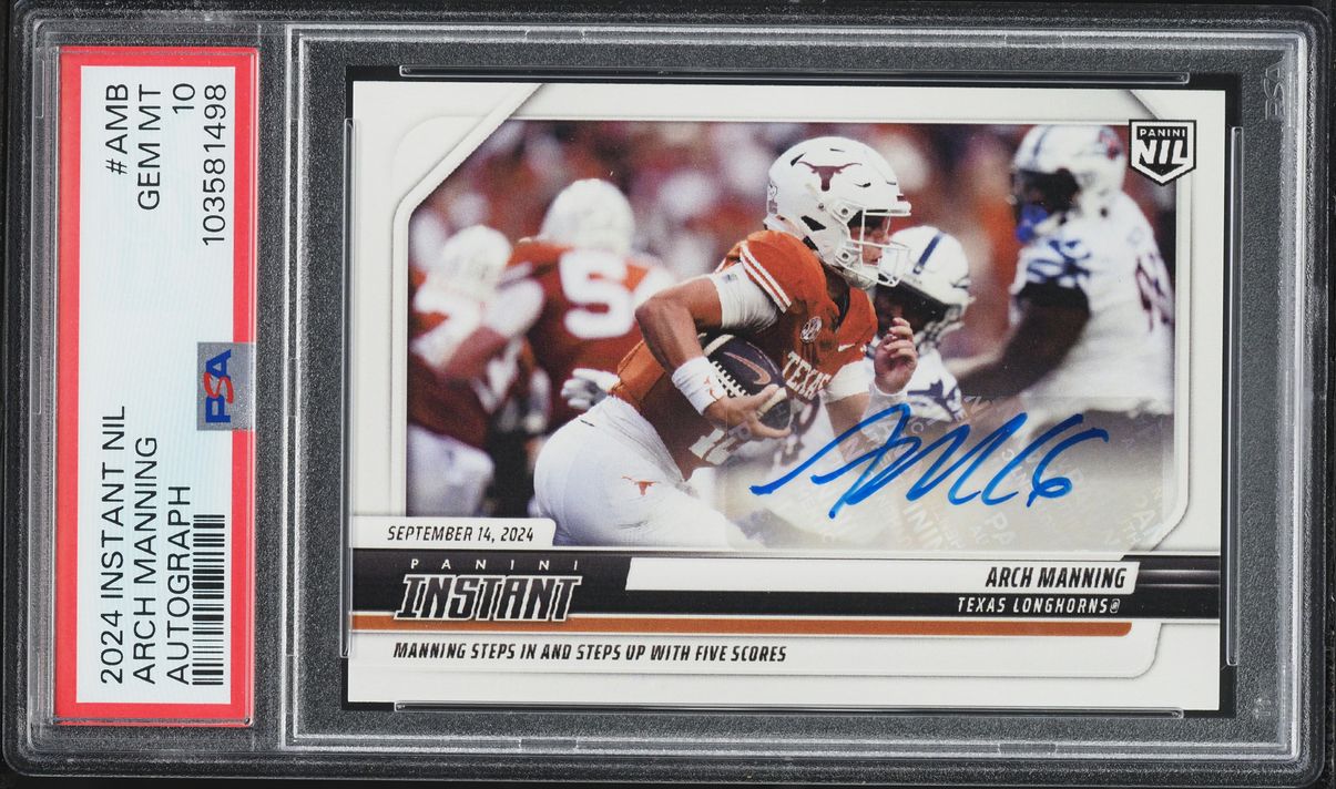 2024 Panini Instant NIL College Football Arch Manning ROOKIE AUTO /99 #AMB PSA 10 GEM MINT