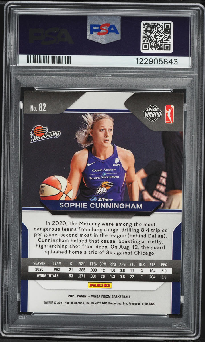2021 Panini Prizm WNBA Sophie Cunningham #82 PSA 8 NM-MT