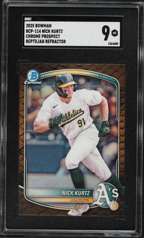 2025 Bowman Chrome Reptilian Refractor Nick Kurtz PROSPECT #BCP