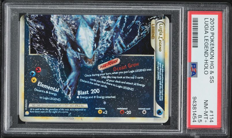 2016 lugia pokemon card Pokmon TCG 2016 Lugia BREAK Fates Collide 79/124 Rare Holo CGC Gem MINT 10
