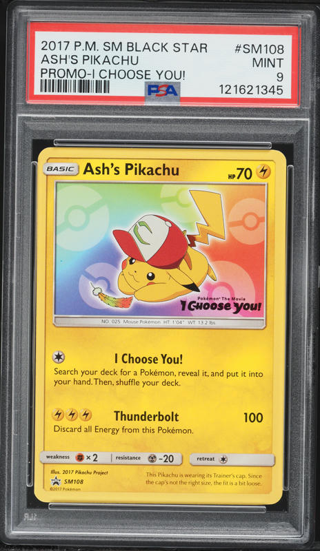 2017 Pokemon Sun & Moon Promo I Choose You! Ash's Pikachu #SM108