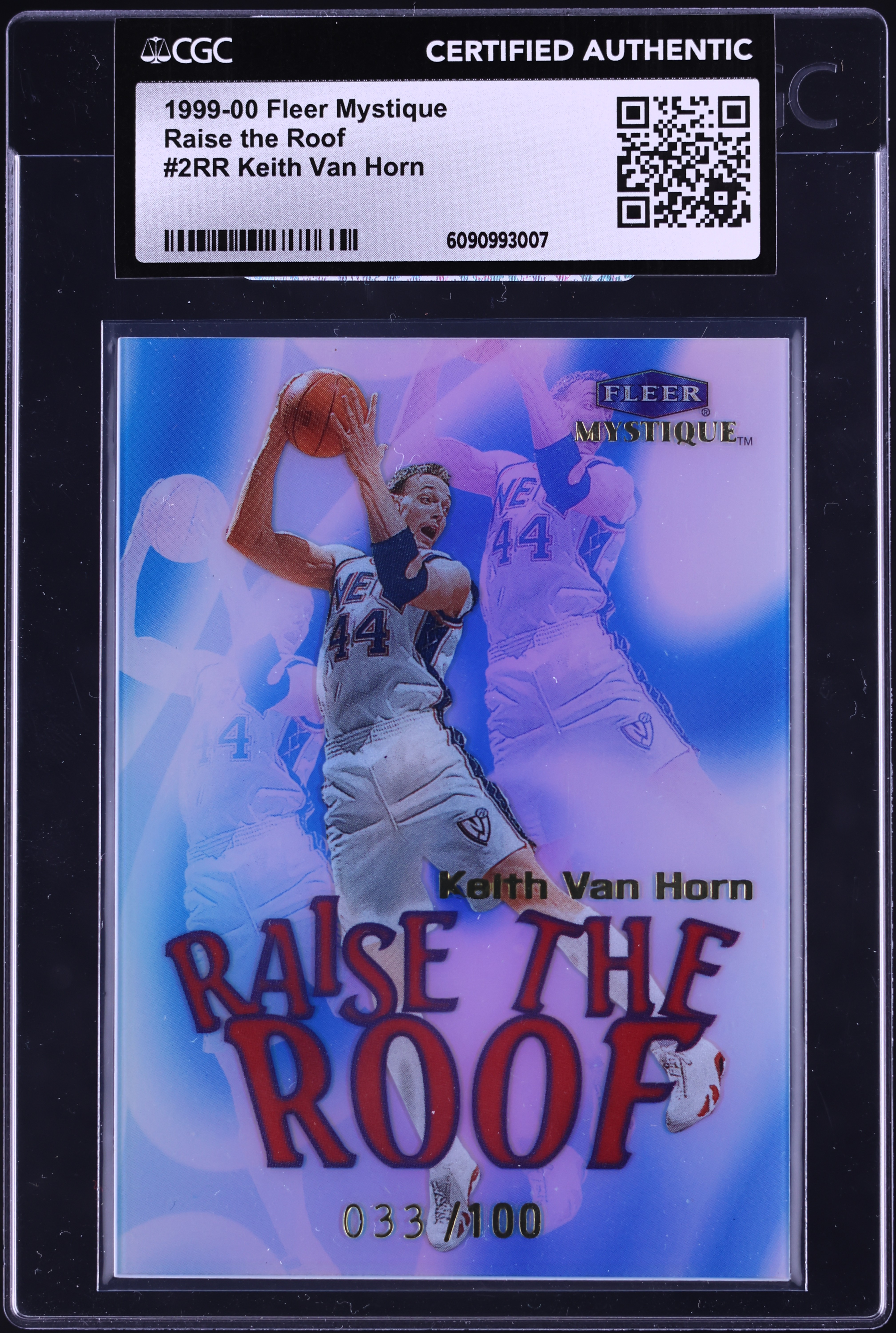 1999 Fleer Mystique Raise the Roof Keith Van Horn /100 #2RR CGC 