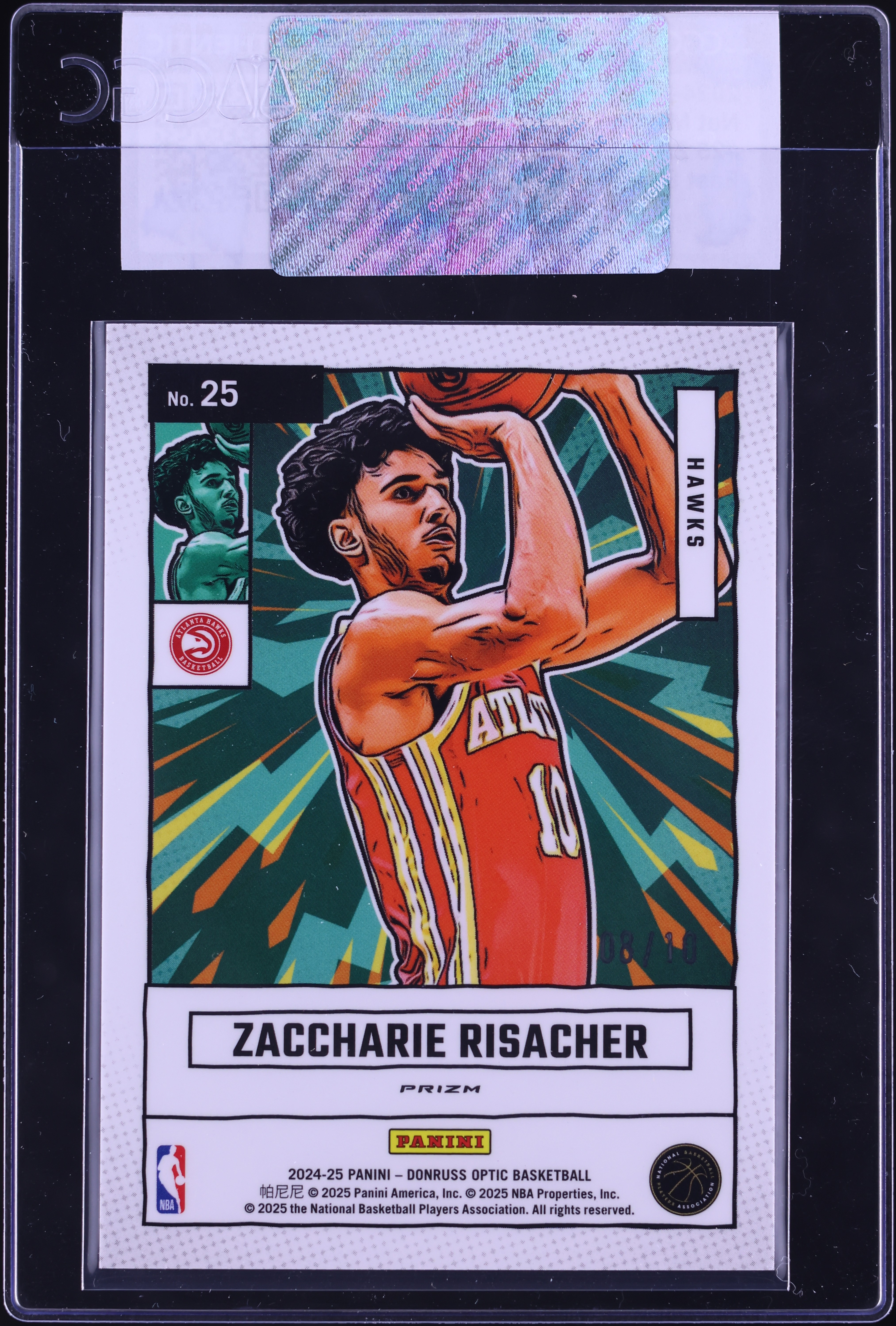 2024 Donruss Optic Net Marvels Fast Break Gold Zaccharie Risacher