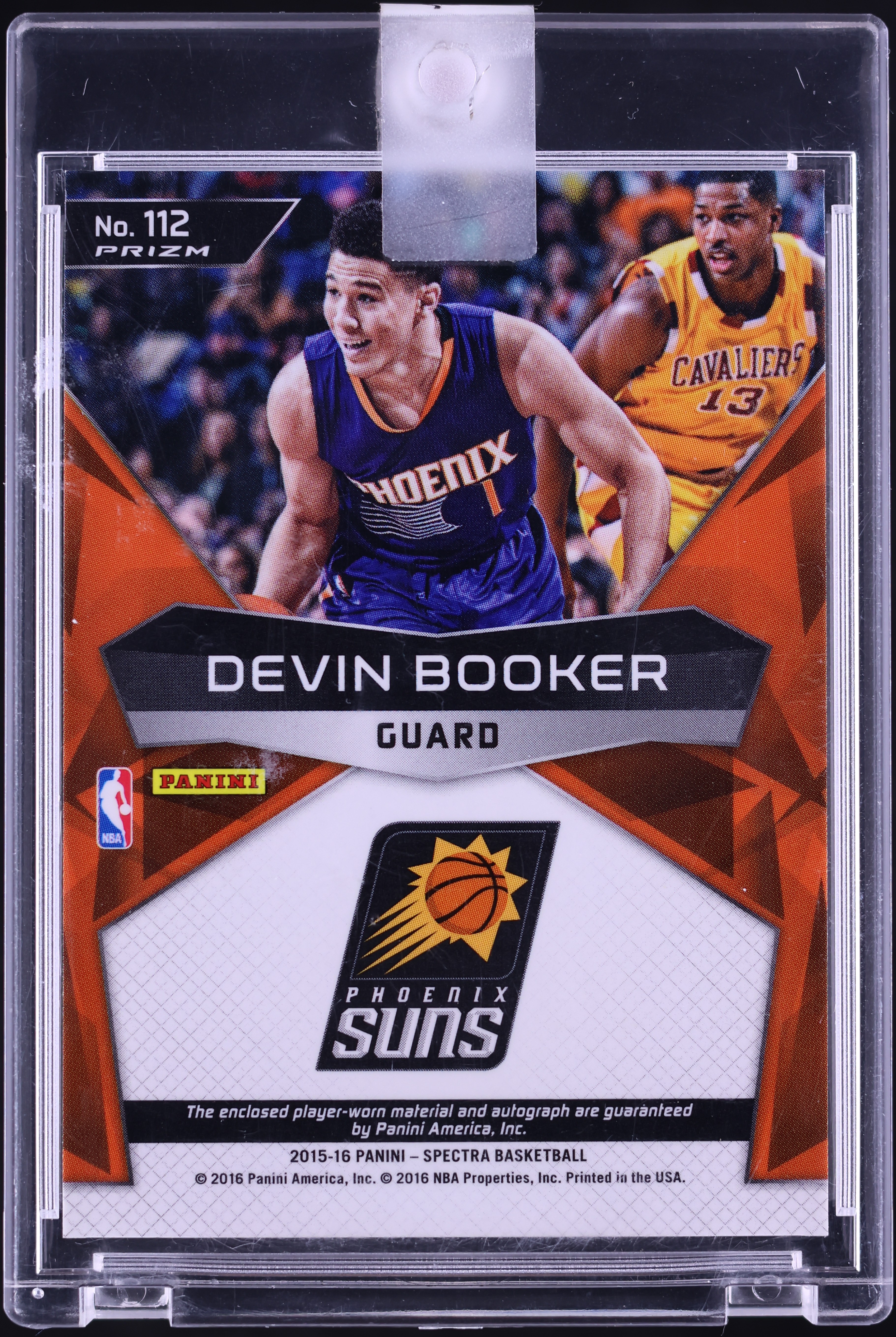 2015 Panini Spectra Devin Booker ROOKIE PATCH AUTO #112 on