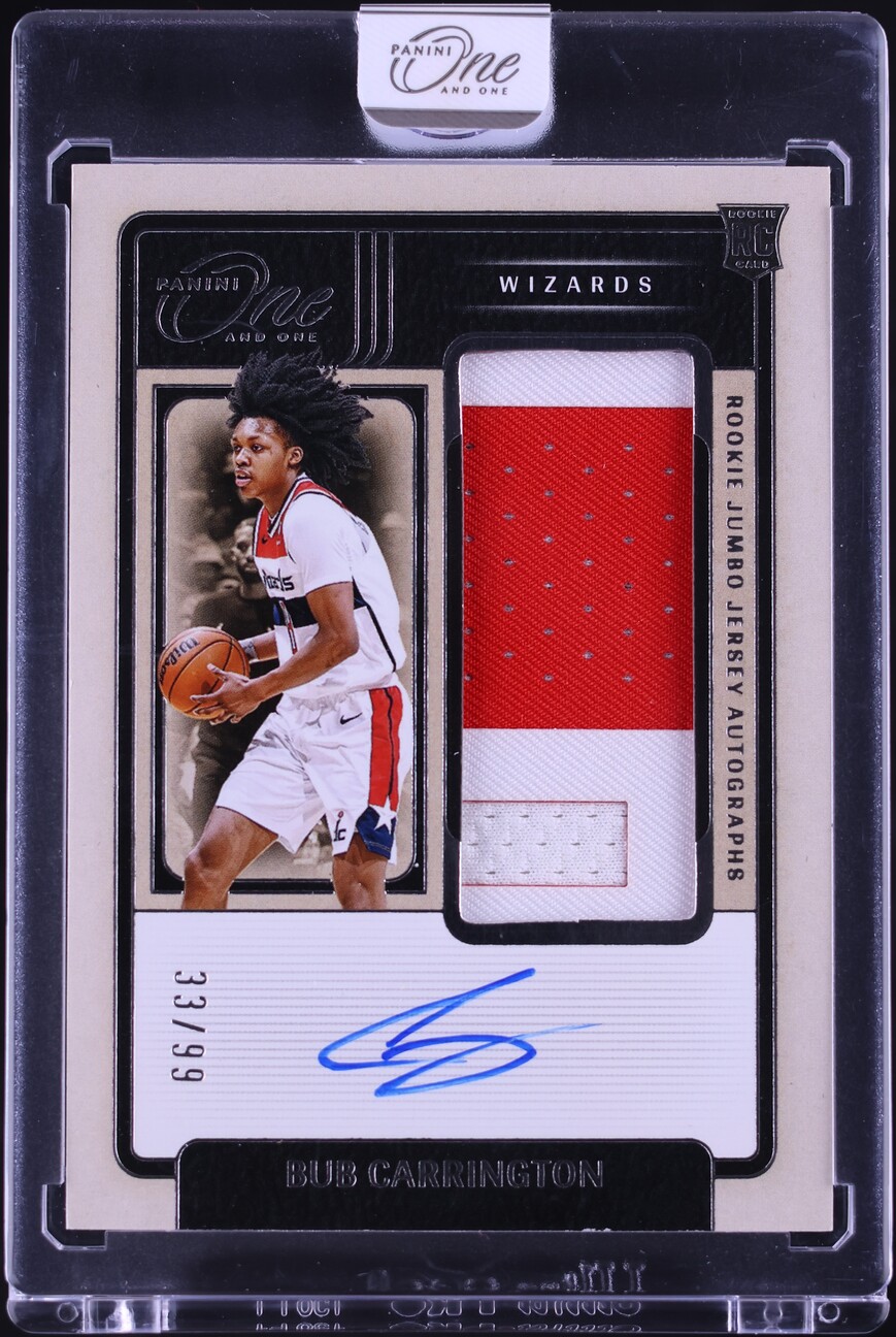 2024 Panini One And One Jumbo Jersey Bub Carrington ROOKIE PATCH 