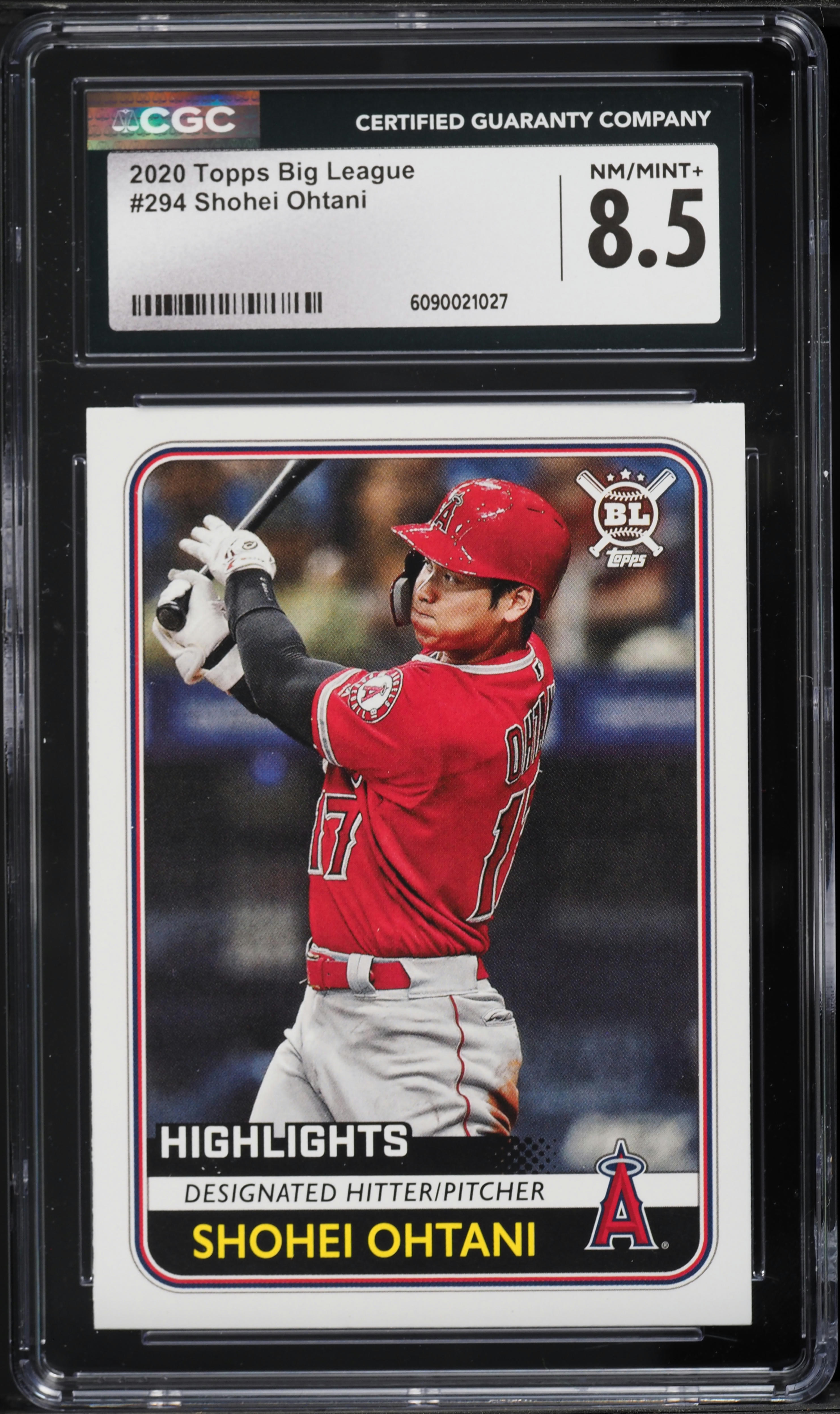 2020 Topps Big League Shohei Ohtani #294 CGC 8.5 NM-MT+ on
