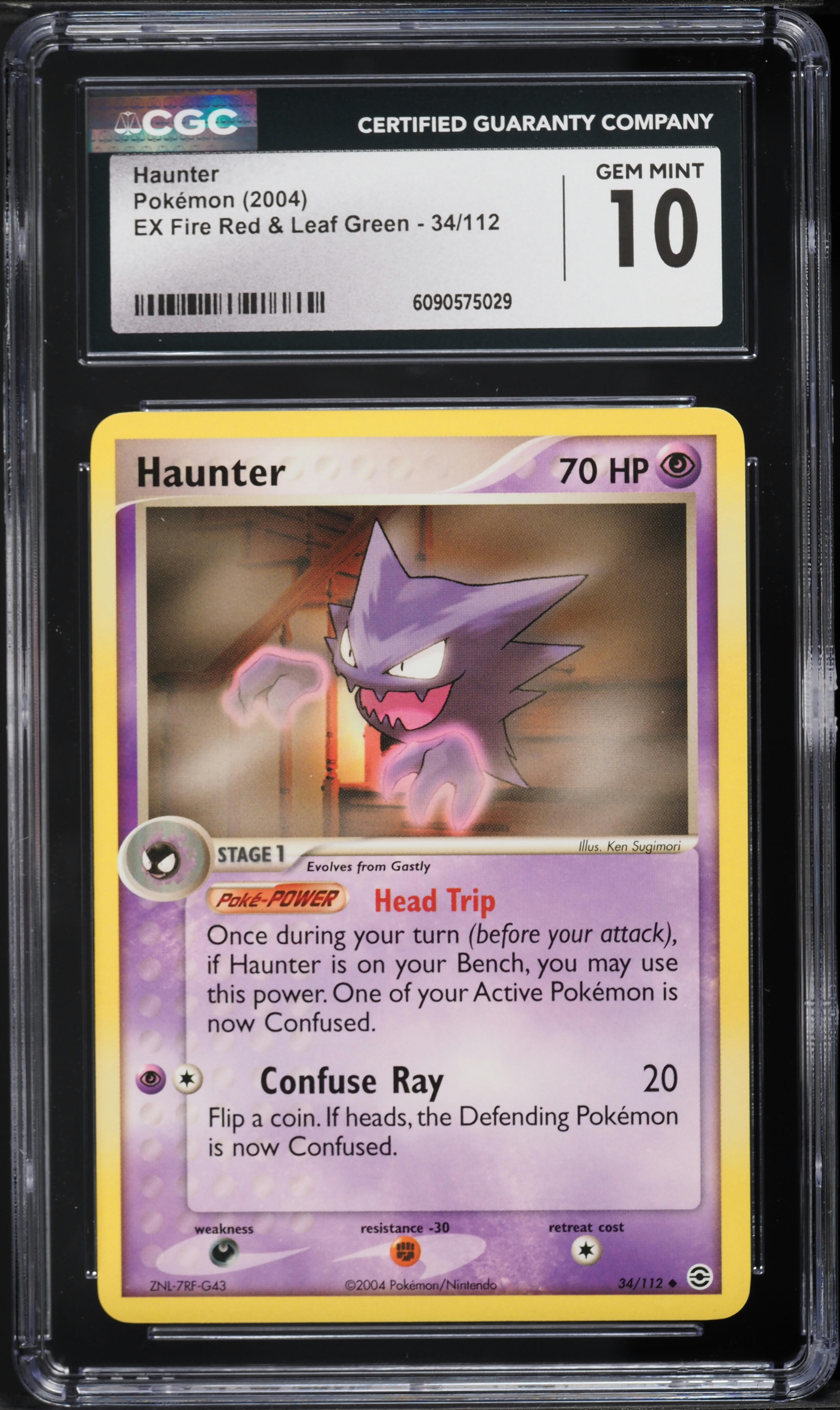2004 Pokemon EX Fire Red & Leaf Green Haunter #34 CGC 10 GEM MINT