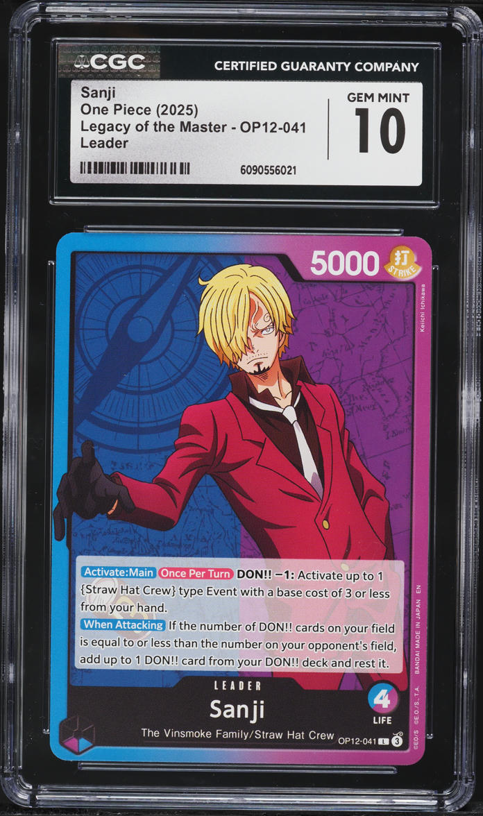 2025 One Piece Legacy Of The Master Leader Sanji #OP12-041 CGC 10