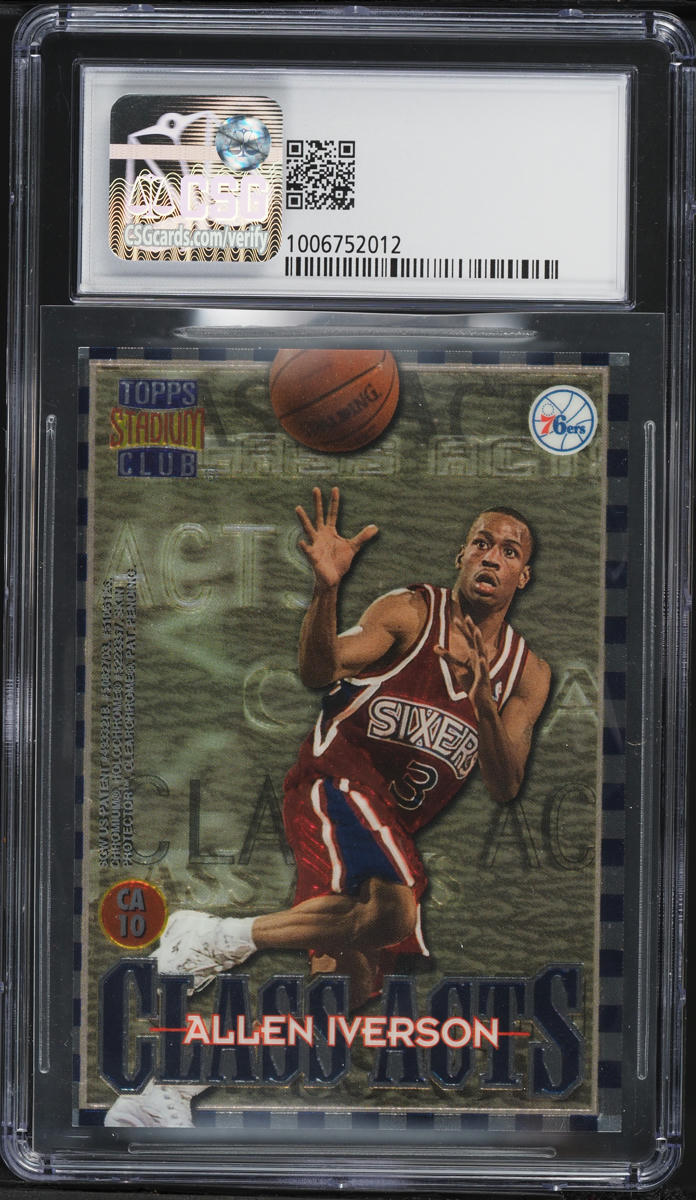 1996 Stadium Club Class Acts Allen Iverson Dikembe Mutombo ROOKIE #CA10 CSG 8 NM-MT