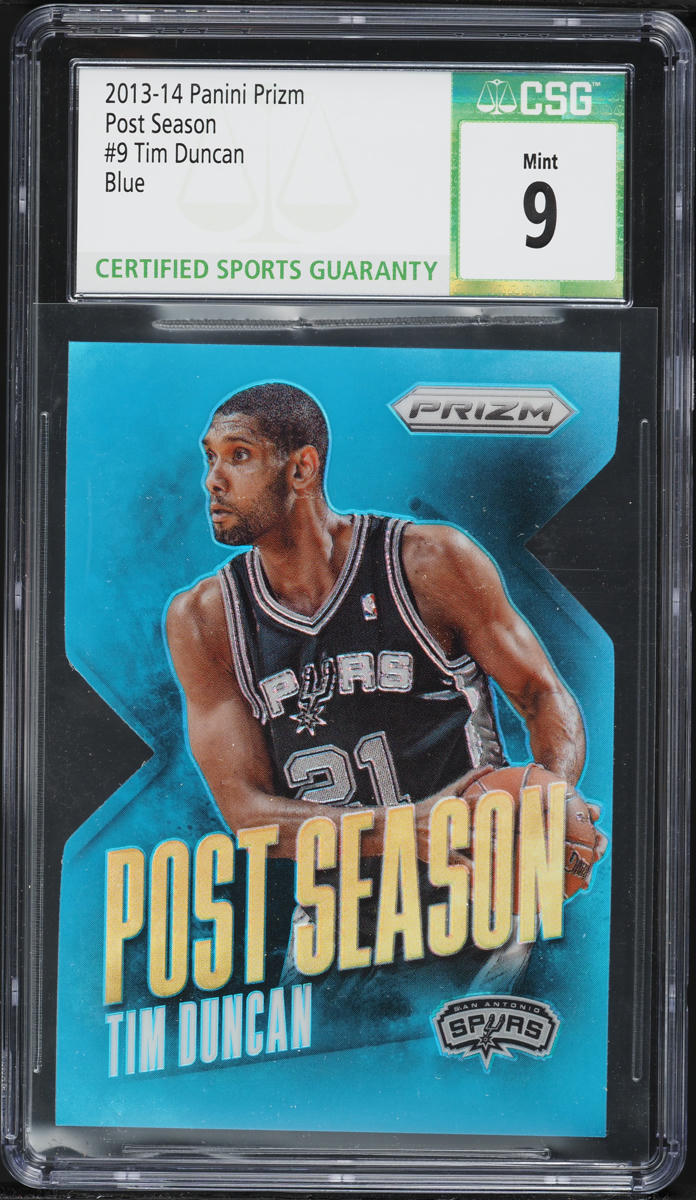 2013 Panini Prizm Post Season Blue Tim Duncan /199 #9 CSG 9 MINT