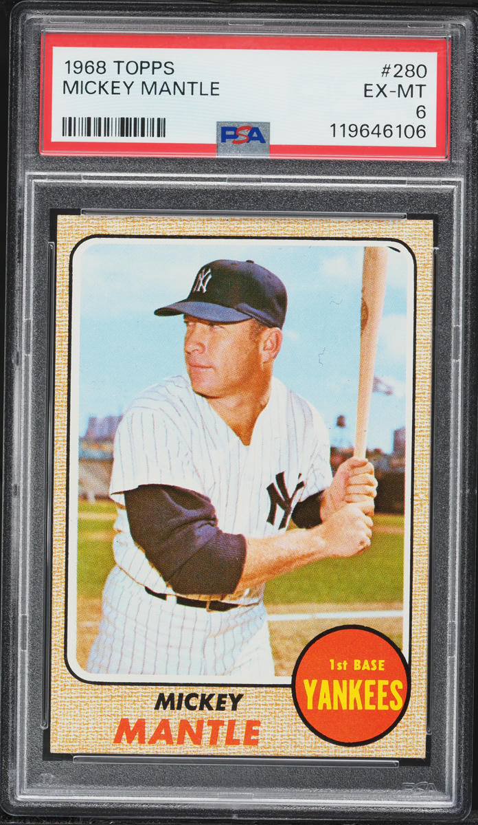 1968 Topps Mickey Mantle #280 PSA 6 EXMT