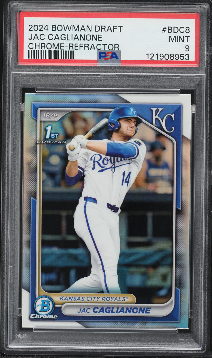 2024 Bowman Chrome Draft Refractor Jac Caglianone PROSPECT #BDC-8 PSA 9 MINT