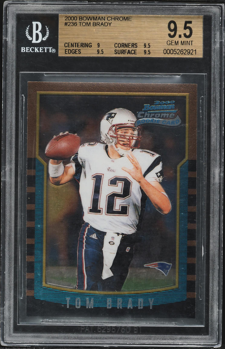 2000 Bowman Chrome Tom Brady ROOKIE #236 BGS 9.5 GEM MINT