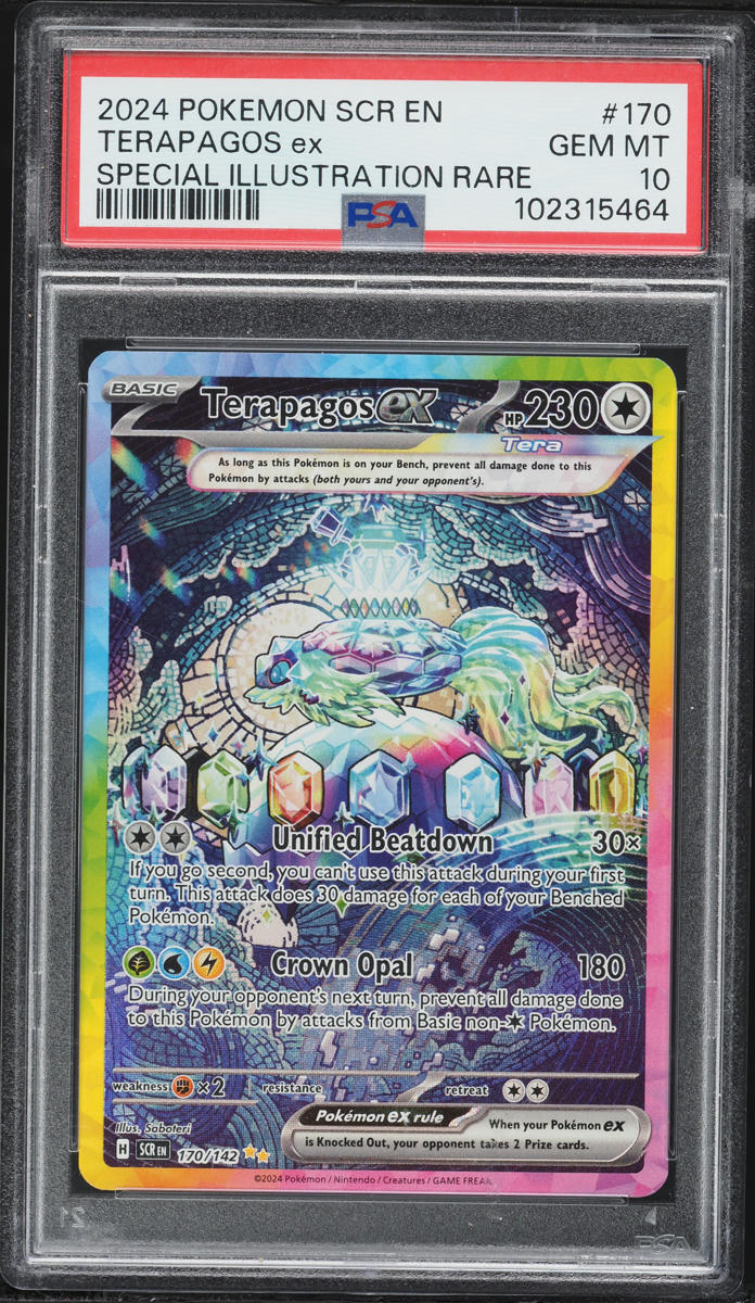 2024 Pokemon Scarlet & Violet Stellar Crown SIR Terapagos ex #170 PSA 10 GEM MINT