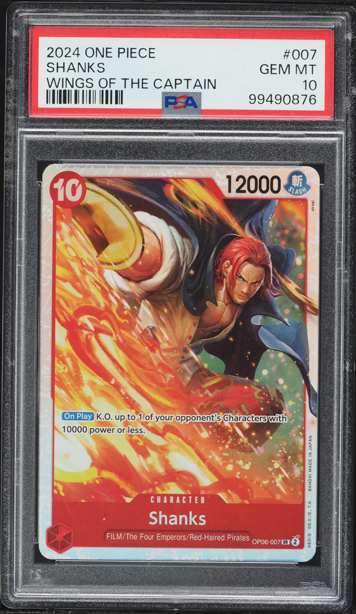 2024 One Piece Wings Of The Captain Shanks #007 PSA 10 GEM MINT