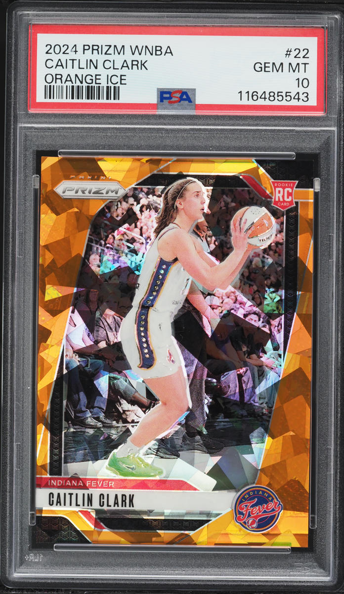 2024 Panini Prizm WNBA Orange Ice Caitlin Clark ROOKIE #22 PSA 10 GEM MINT