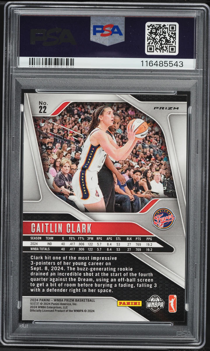 2024 Panini Prizm WNBA Orange Ice Caitlin Clark ROOKIE #22 PSA 10 GEM MINT