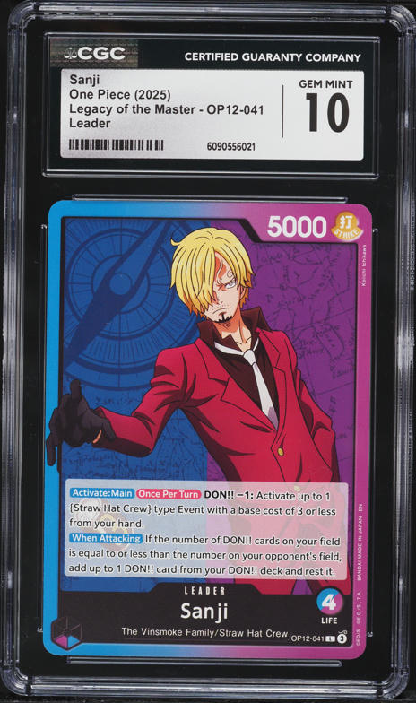 2025 One Piece Legacy Of The Master Leader Sanji #OP12-041 CGC 10