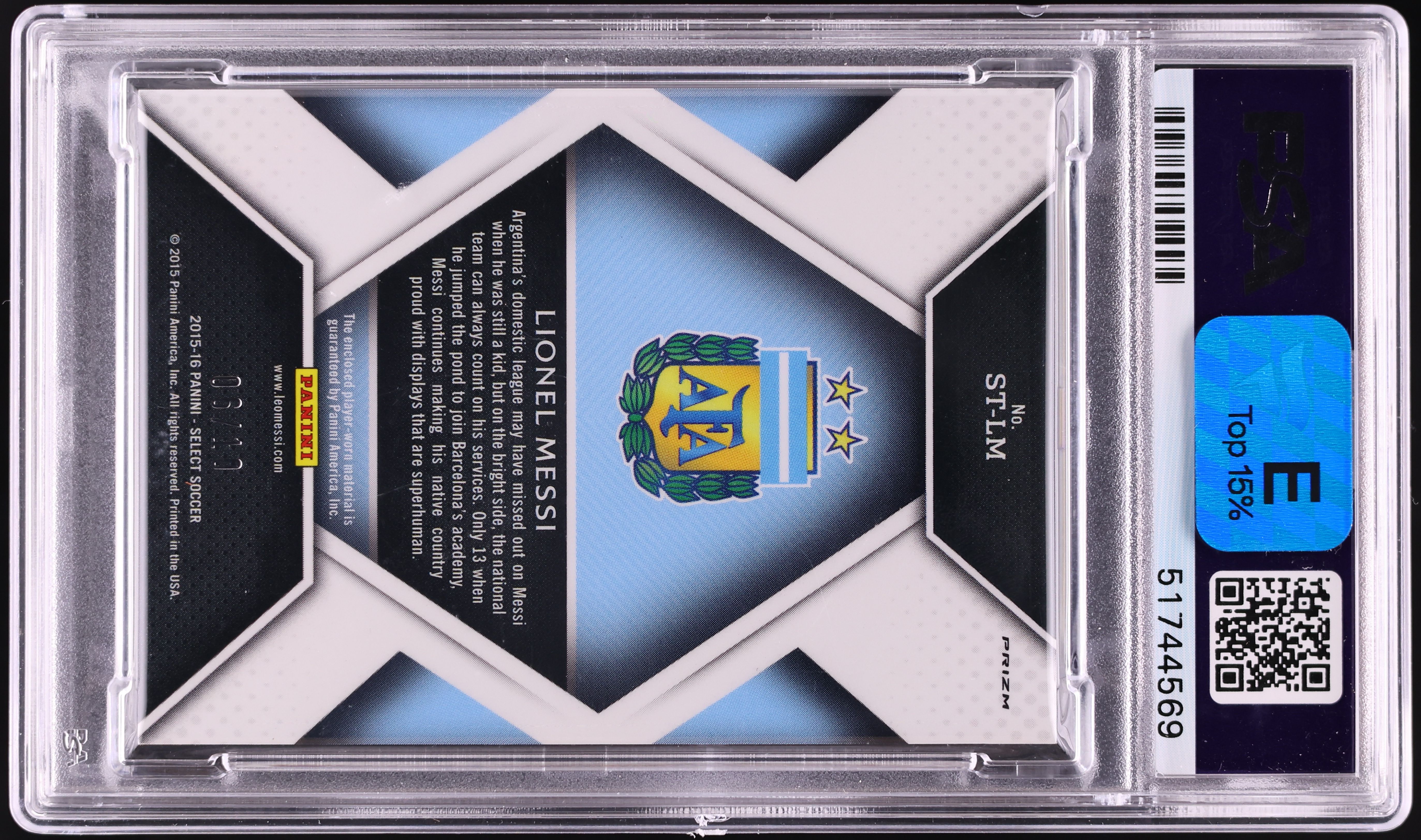 2015 Select Stars Memorabilia Gold Lionel Messi PATCH /10 #ST-LM