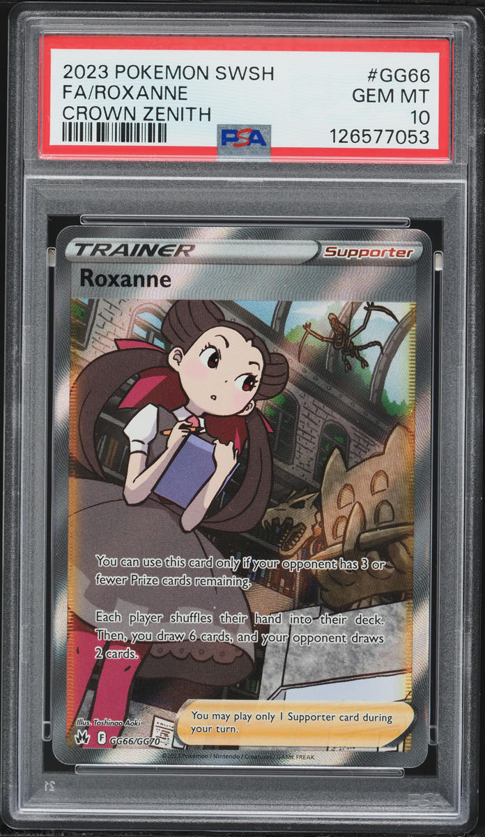 2023 Pokemon Sword & Shield Crown Zenith Full Art Roxanne #GG66 PSA 10 GEM MINT