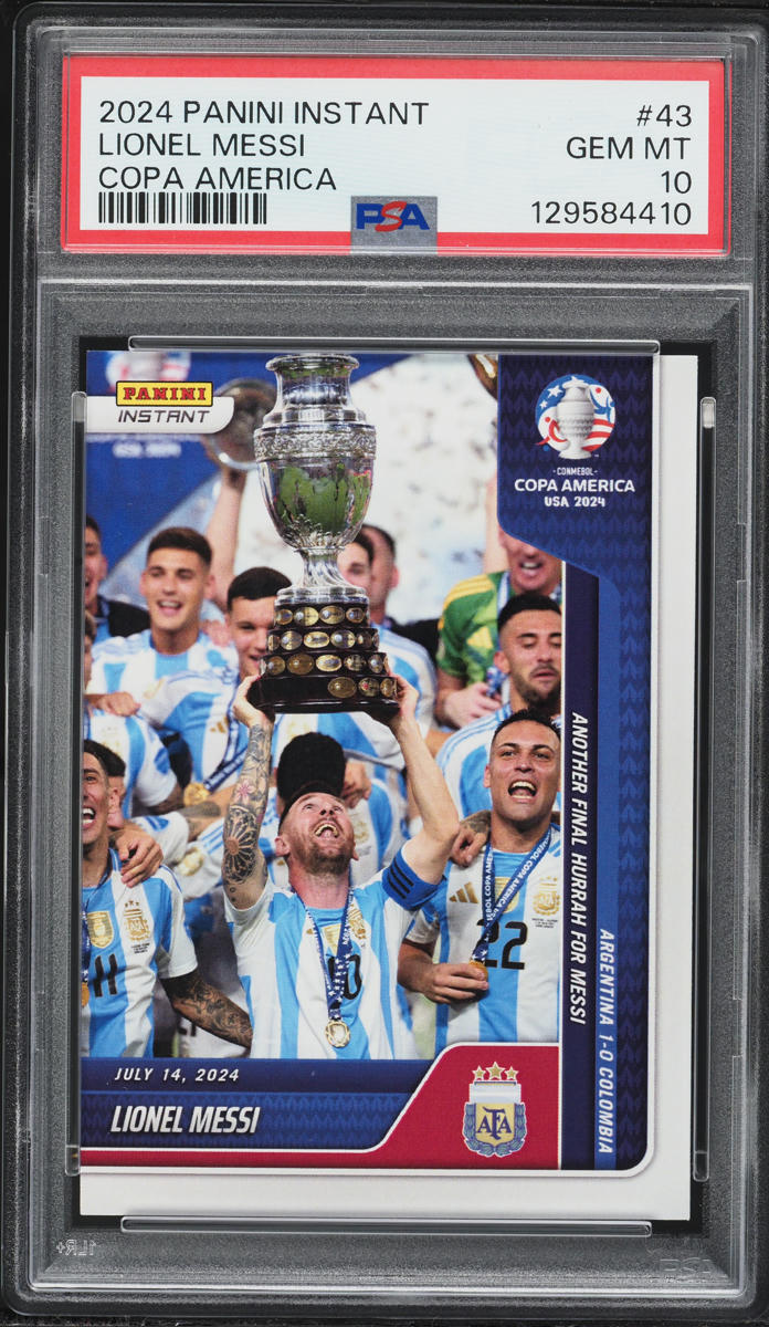 2024 Panini Instant Copa America Lionel Messi /12674 #43 PSA 10 GEM MINT