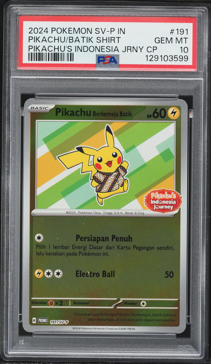 2024 Pokemon Indonesian SV Promo Pikachu's Journey Pikachu Batik
