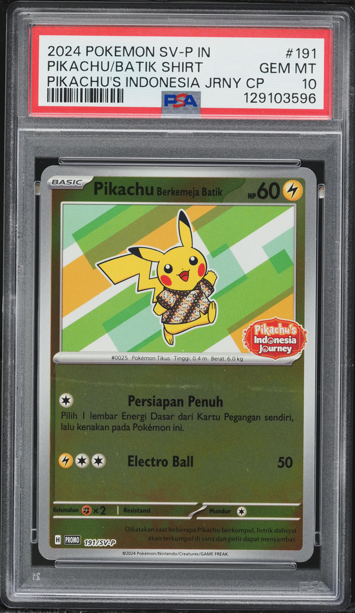 2024 Pokemon Indonesian SV Promo Pikachu's Jrny Cp Pikachu Batik