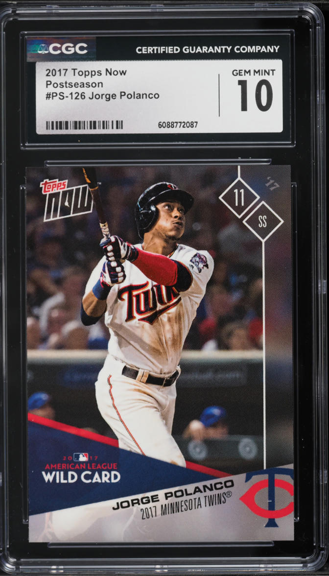 2017 Topps Now Postseason Jorge Polanco #PS-126 CGC 10 GEM MINT