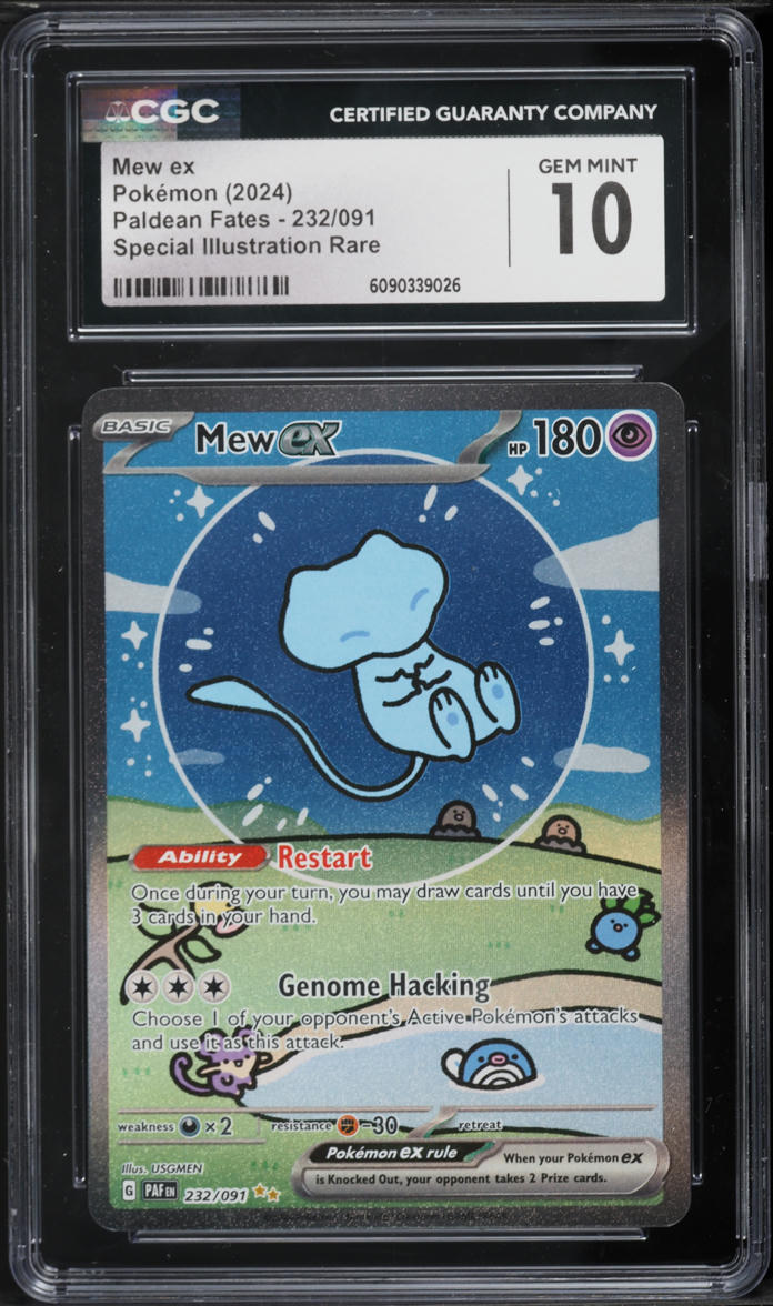 2024 Pokemon Scarlet & Violet Paldean Fates SIR Mew ex #232 CGC 10