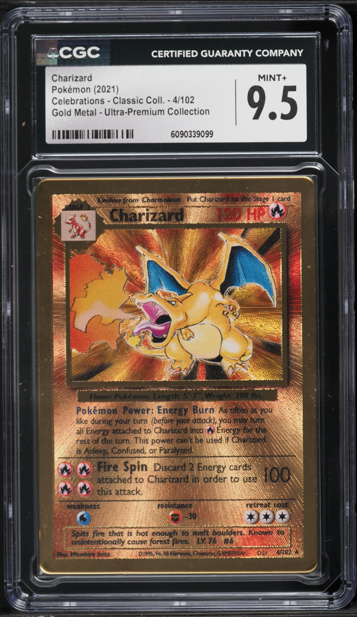 2021 Pokemon SWSH Celebrations Gold Metal Ultra Premium Collection  Charizard #4 CGC 9.5 MINT+ on Fanatics Collect