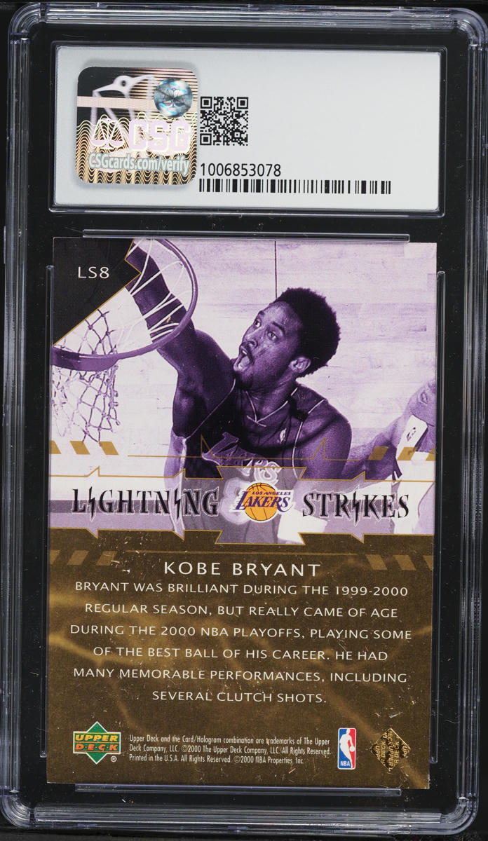 2000 Upper Deck Lightning Strikes Kobe Bryant #LS8 CSG 8.5 NM-MT+