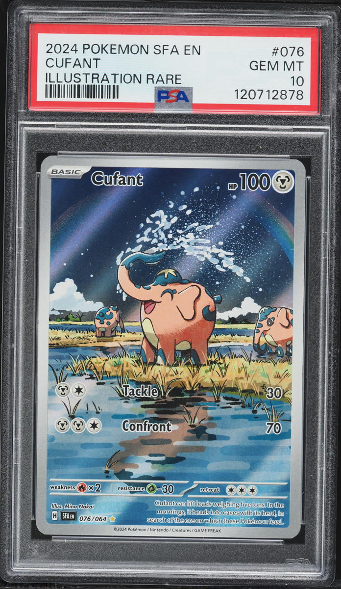 2024 Pokemon Scarlet & Violet Shrouded Fable IR Cufant #76 PSA 10 GEM MINT