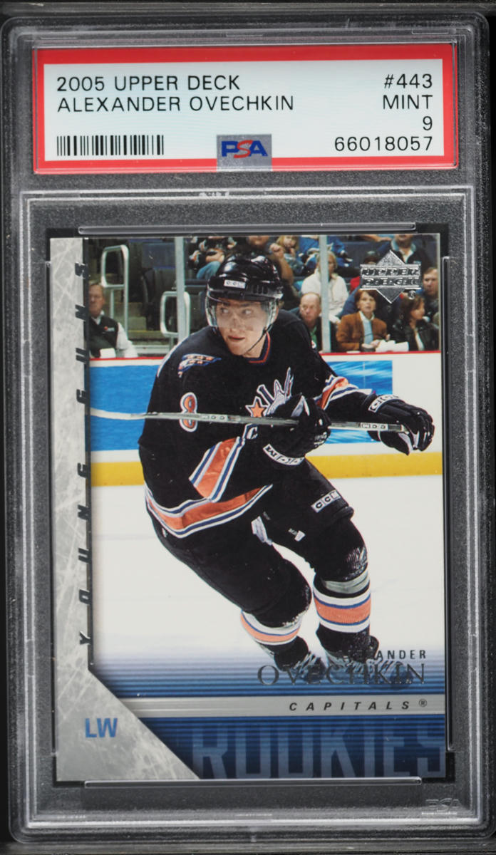 2005 Upper Deck Young Guns Alexander Ovechkin ROOKIE #443 PSA 9 MINT