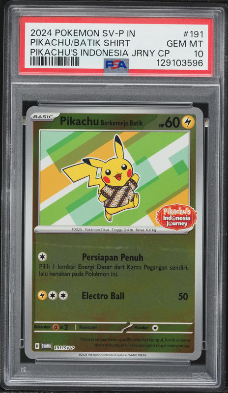 2024 Pokemon Indonesian SV Promo Pikachu's Journey Pikachu Batik