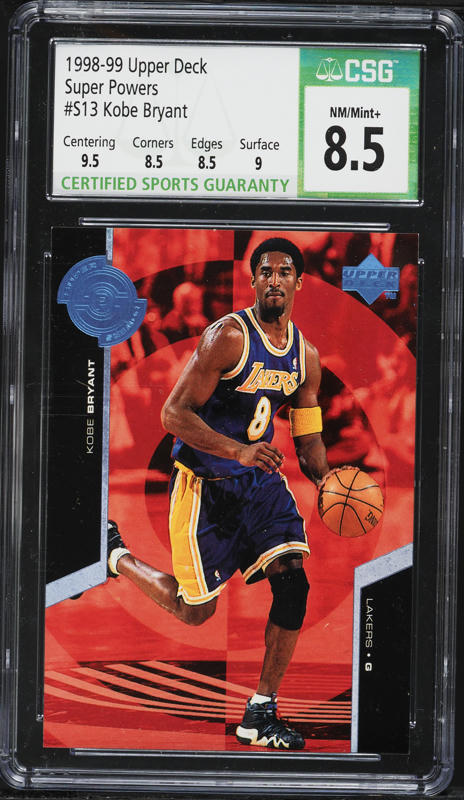 1998 Upper Deck Super Powers Kobe Bryant #S13 CSG 8.5 NM-MT+ on
