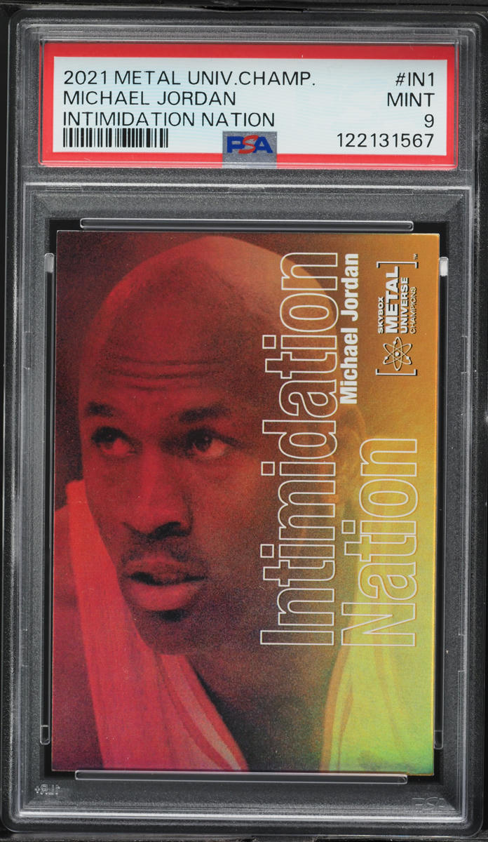 2021 Metal Universe Champions Intimidation Nation Michael Jordan #IN-1 PSA 9 MINT
