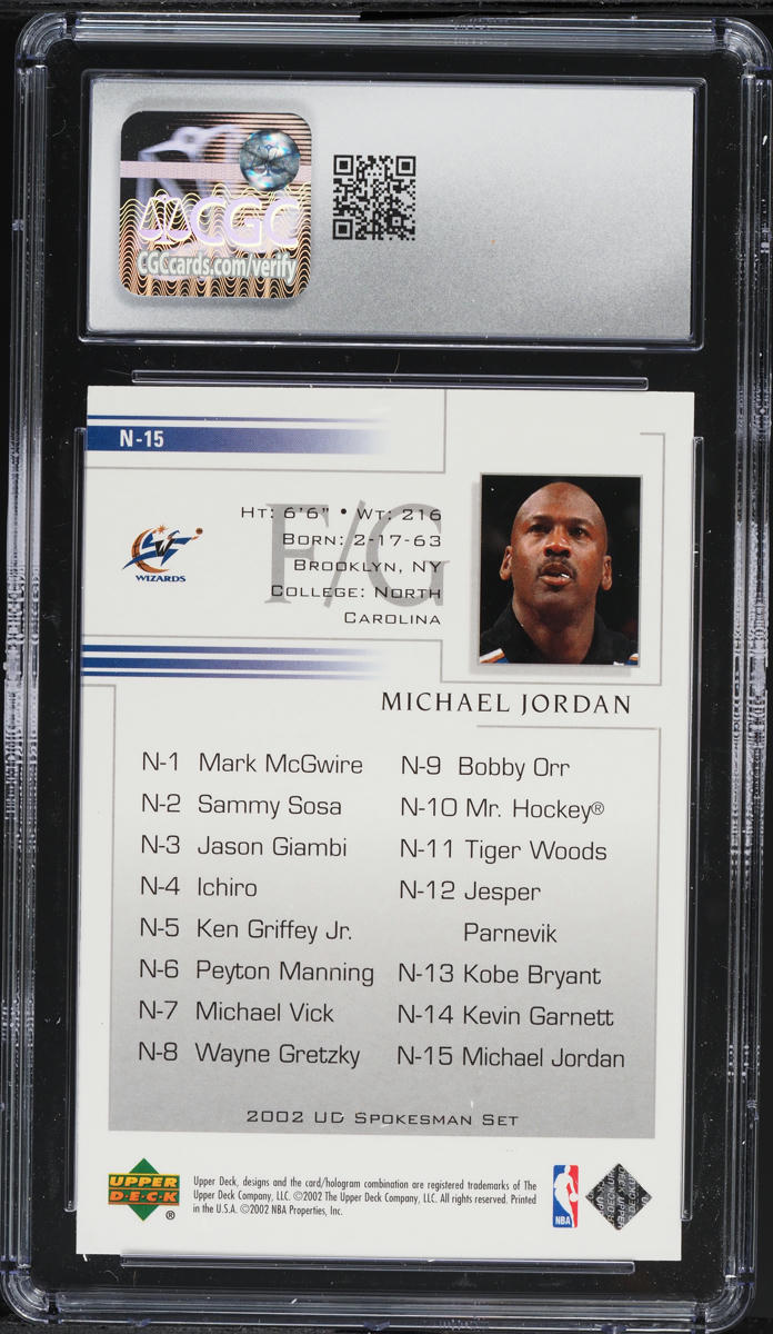 2002 Upper Deck National Convention Michael Jordan #N-15 CGC 10 GEM MINT