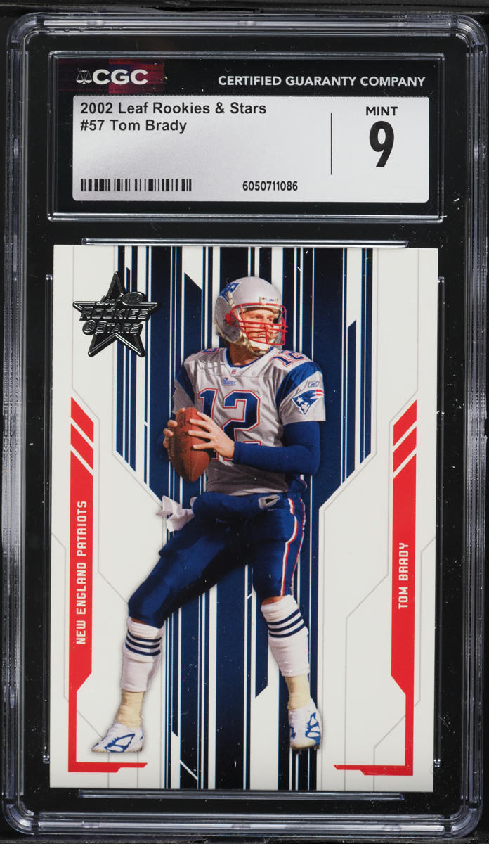 2002 Leaf Rookies & Stars Tom Brady #57 CGC 9 MINT