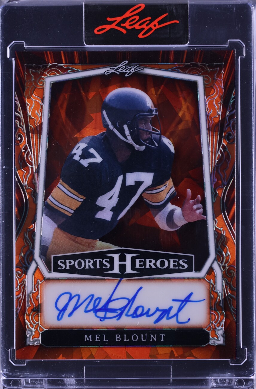 2025 Leaf Sports Heroes Orange Crystal Mel Blount AUTO /8 #BA-MB2 CGC AUTH