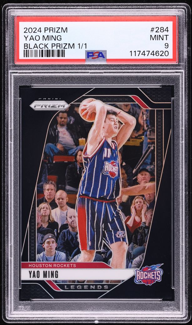 2024 Panini Prizm Black Yao Ming 1/1 #284 PSA 9 MINT