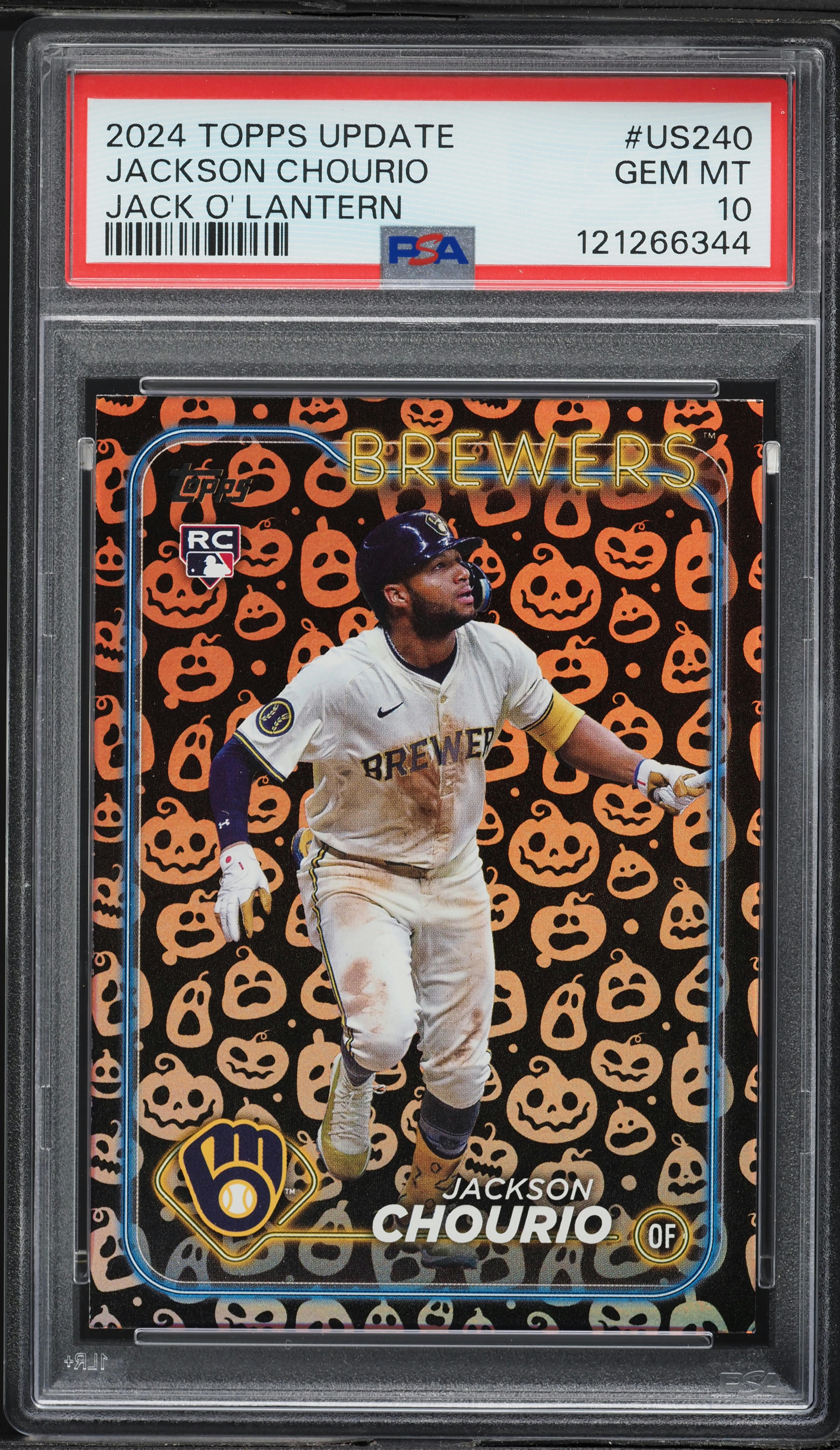 2024 Topps Update Jack O' Lantern Jackson Chourio ROOKIE #US240