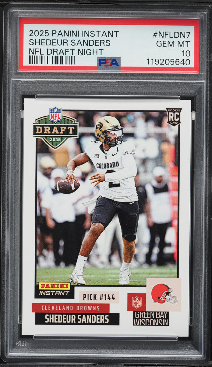 2025 Panini Instant NFL Draft Night Shedeur Sanders ROOKIE 1/6285 #NFLDN-7 PSA 10 GEM MINT
