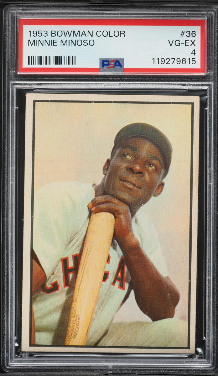 1953 Bowman Color Minnie Minoso #36 PSA 4 VGEX