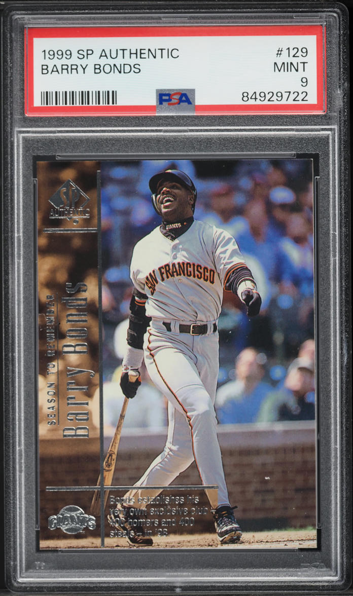 1999 SP Authentic Barry Bonds /2700 #129 PSA 9 MINT