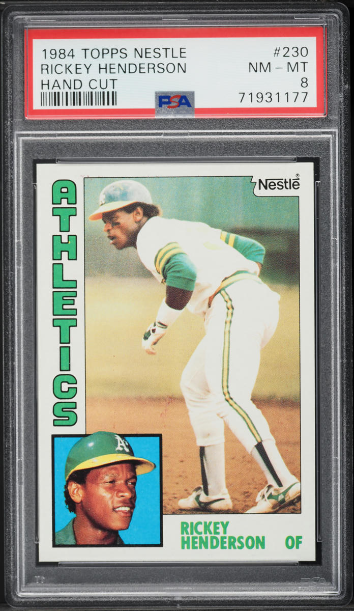 1984 Topps Nestle Rickey Henderson #230 PSA 8 NM-MT