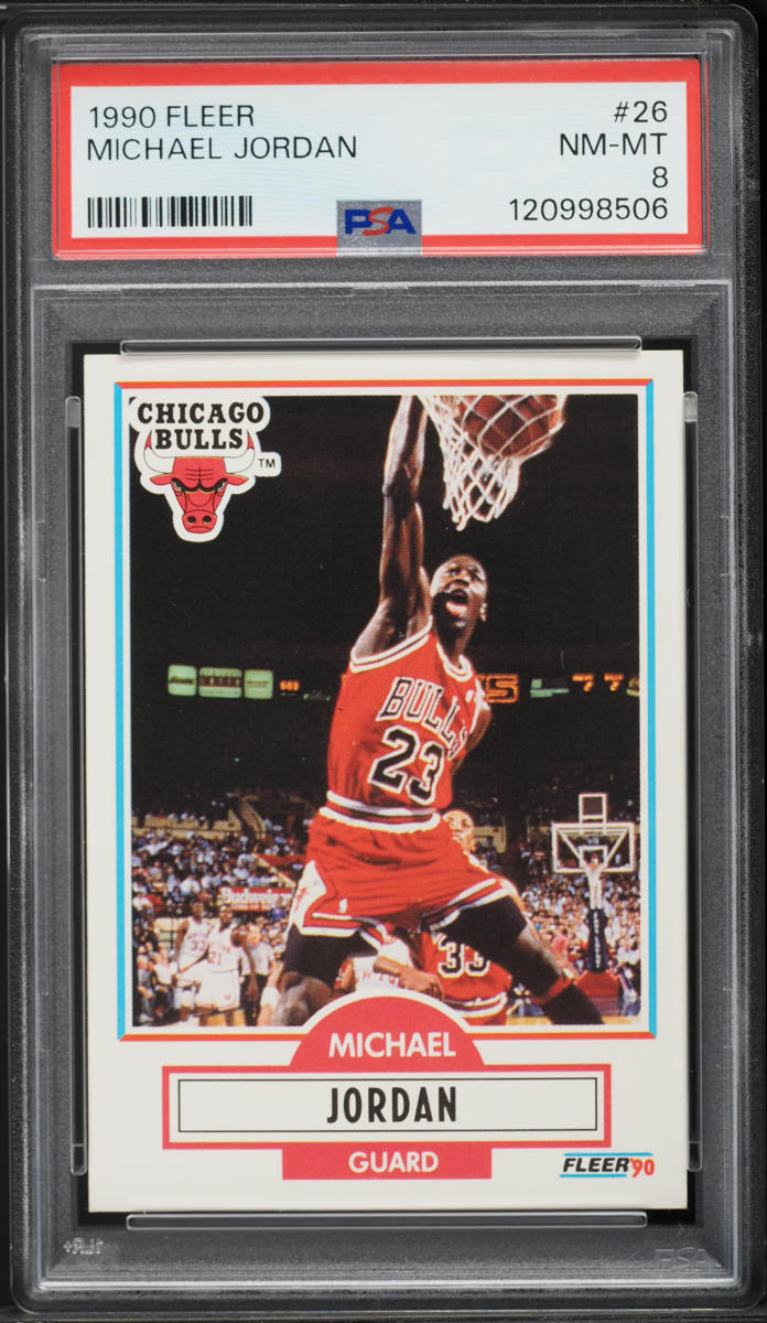 1990 Fleer Basketball Michael Jordan #26 PSA 8 NM-MT